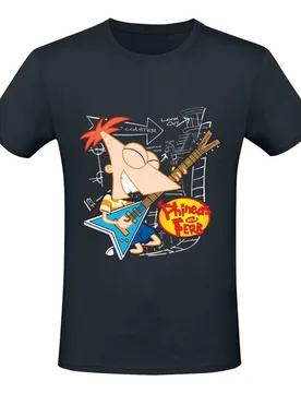 T-Shirt - Tech - M bis XXL - für Männer - Größe M - schwarz - Lizenzierter Fanartikel - Männer - male - Phineas And Ferb - FashionsVida