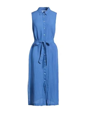 Vestido midi Mujer Azul francés 40,44 Mujer - 120% Lino - FashionsVida