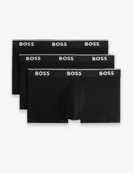 Pack Power Cotton Rich Logo Waistband Trunks Black male