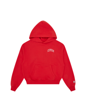 College Cropped Popover Hood - Red