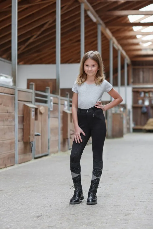 Kinder Reithose Organomic, black 152 - Covalliero - FashionsVida