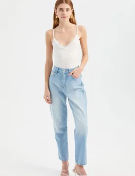 Womens V Neck Cropped Tank Top With A Lace Detail - Off-White - Size Small - Hiccup - FashionsVida