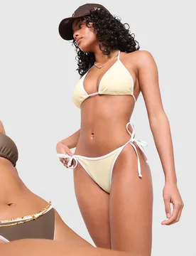Heat Triangle Bikini Bottoms - Damen, Gelb - female - Size: M - Unlike Humans - FashionsVida