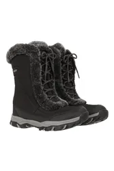 Ohio Womens Snow Boots - Black - Black - Size: 4