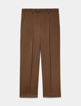 Regular Fit Stretch Twill Suit Trousers Rich Quartz male - M&S - FashionsVida