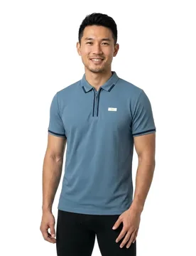 Polo A Maniche Corte Wayatpol Fjord / Blue 3XL - TBS - FashionsVida