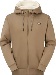 Sweat à capuche zippée en coton biologique - Yinni Plush Zip Hoodie Shitake en Coton - Taille M - Marron