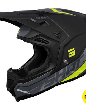 Casco Moto Cross Enduro CORE CUSTOM Giallo Nero Opaco taglia 2XL