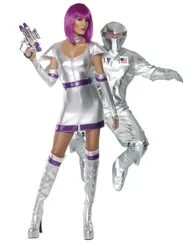 Paarkostüm Astronaut und sexy Alien