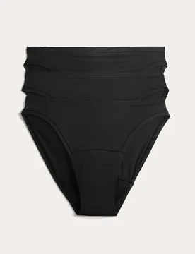 Pack Heavy Absorbency flexifit modal HighLeg period knickers Black female - M&S - FashionsVida