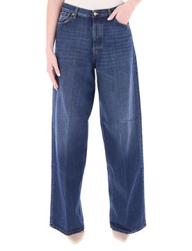 Jeans a palazzo BLU SCURO 24