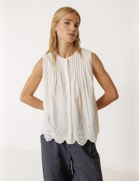 Indi & Cold - Camiseta de mujer cuello redondo sin mangas - Indi & Cold - FashionsVida