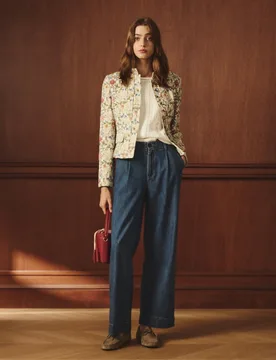Vaquero ancho de pinzas de mujer - Lloyd's - FashionsVida