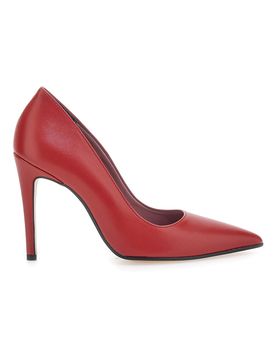 Décolleté rosse con tacco alto e punta sfilata 6509 36