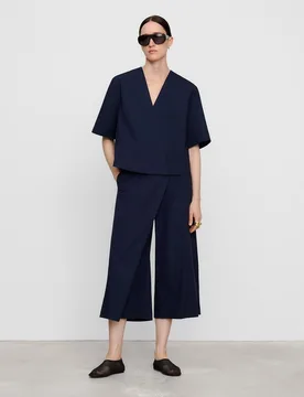 Top de mujer en algodón con delantero cruzado - Adolfo Dominguez - FashionsVida