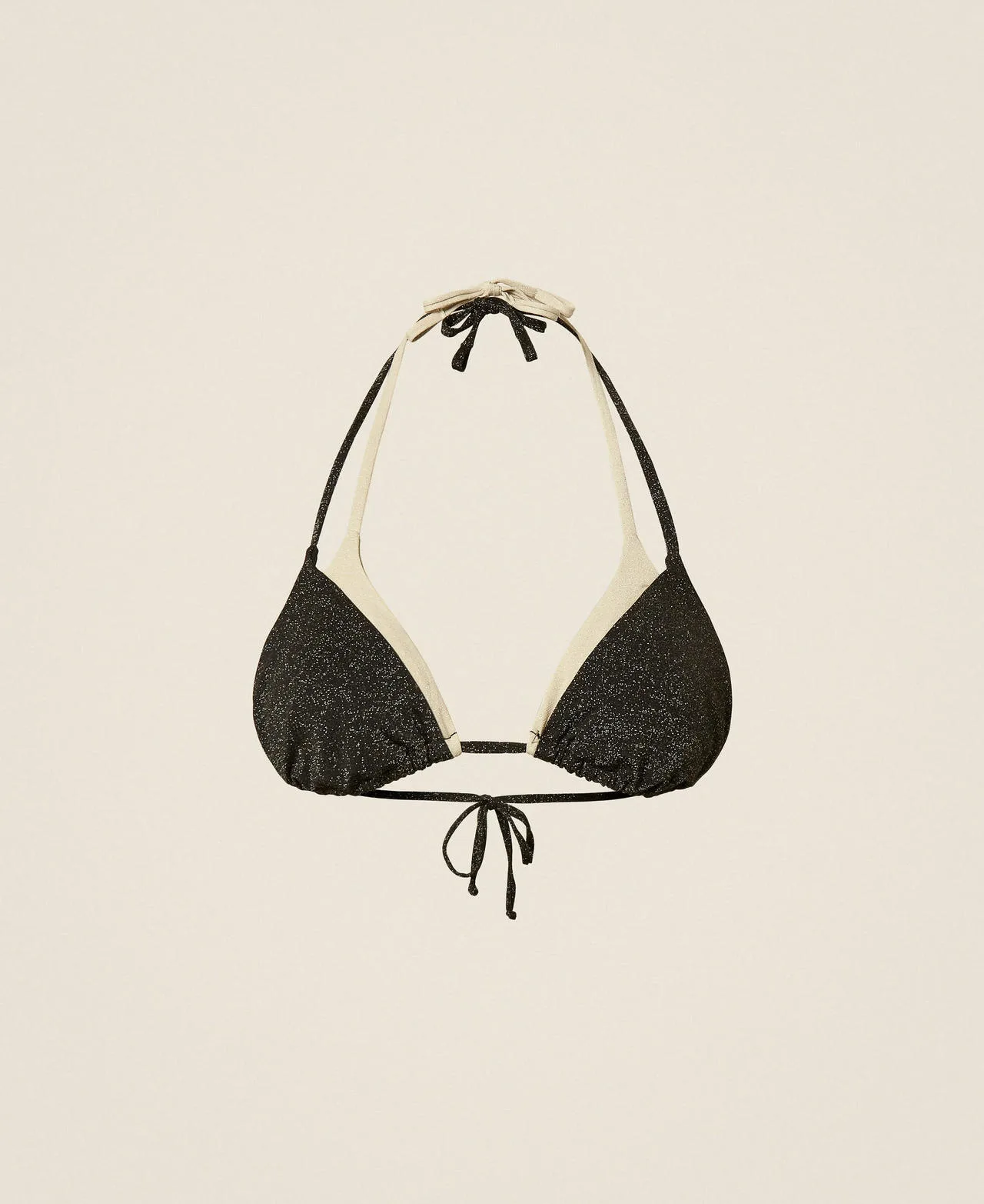 Haut de maillot de bain triangle bicolore avec lurex - TWINSET - FashionsVida
