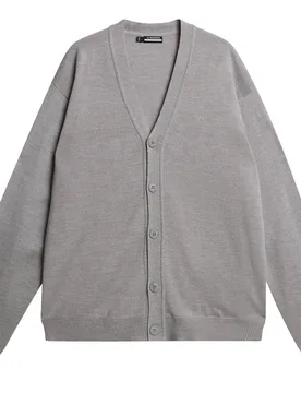 Jacke Lucas Knitted Cardigan, grau l - J.lindeberg - FashionsVida