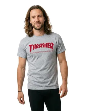 T-shirt à Manches Courtes Skate Mag Grey / Red S