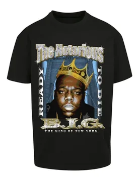 Maglietta A Maniche Corte Biggie Crown Oversize Black XS - Mister TEE - FashionsVida