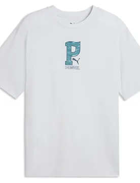 T-shirt à Manches Courtes Portugal Ftblculture Relaxed Fit Silver Mist / Ocean Tropic L - Puma - FashionsVida