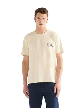 T-shirt à Manches Courtes Small Graphic Almond Milk L
