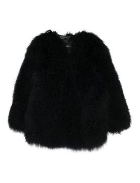 Cappotto midi senza colletto `Mongolia`