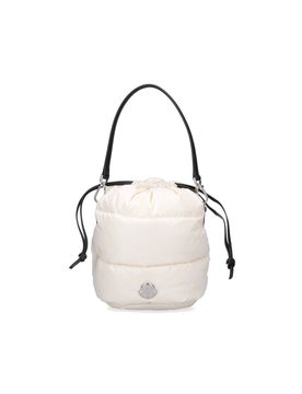 Lightweight Quilted Shoulder Bag with Leather Inserts
