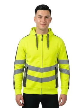 Sweat-shirt à Zip Safe Supreme 50138 Hi-Vis Yellow / Dark Anthracite 3XL