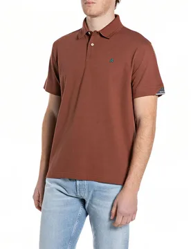 Polo A Maniche Corte M331 .000.21868 Chocolate M - Replay - FashionsVida