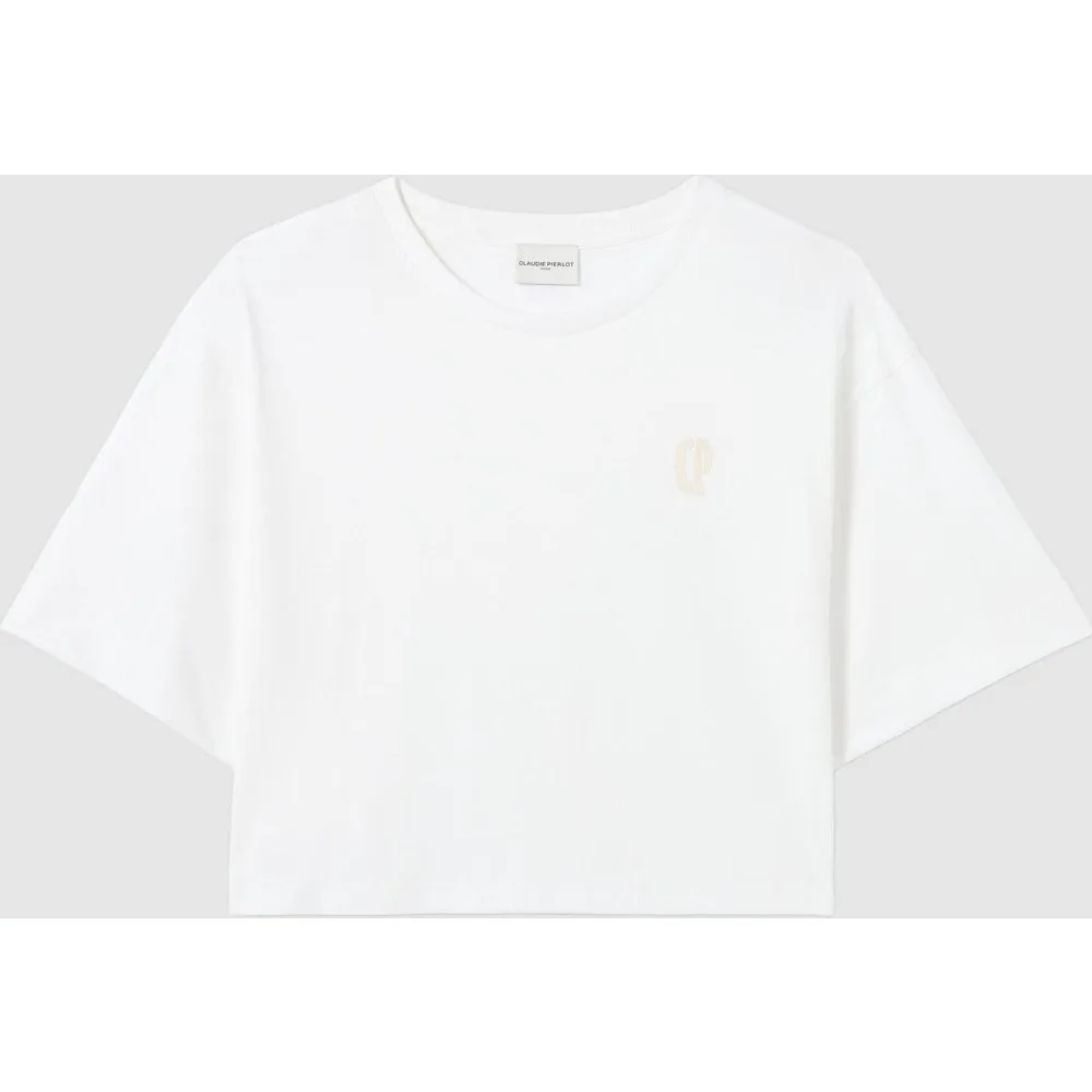 Camiseta de mujer de algodón crudo de manga corta - CLAUDIE PIERLOT - FashionsVida