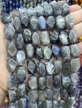 Natural Labradorite Irregular Faceted Loose Beads For Jewelry Making DIY Necklace Bracelet 15''10-16mm - Aliexpress - FashionsVida
