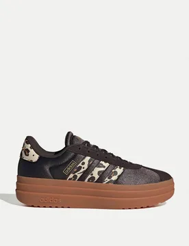 VL Court Bold Leather Platform Trainers Black female - Adidas - FashionsVida