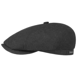 Brooklin Wool Cashmere Flat Cap by - anthracite - Size: 55 cm