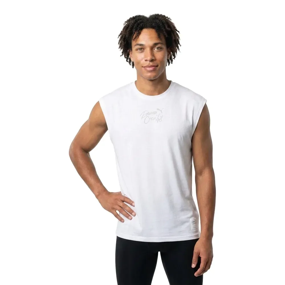 T-shirt Sans Manches Cutoff White M - Puma - FashionsVida