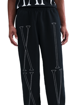 Kobe Herren Hosen - Schwarz - Größe M - Baumwoll-Fleece Black M