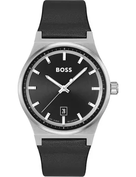 Relógio Candor Preto Aço Pele - Boss - FashionsVida