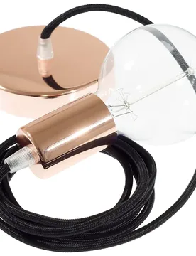 Cables Suspension Luminaire Rm04 1 M Black / Copper One Size - Creative - FashionsVida