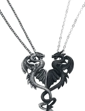 Gothic Halskette - Draconic Tryst - schwarz/silberfarben - Unisex - unisex - Alchemy Gothic - FashionsVida