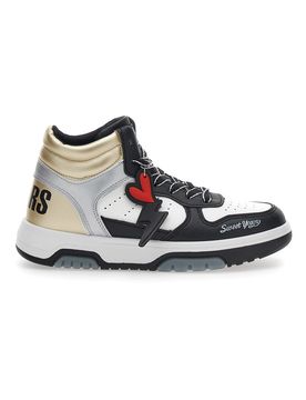 Sneakers Alte Bianche e Nere 8580 37