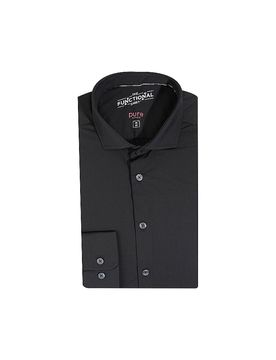 Jerseyhemd Slim Fit schwarz 37 herren
