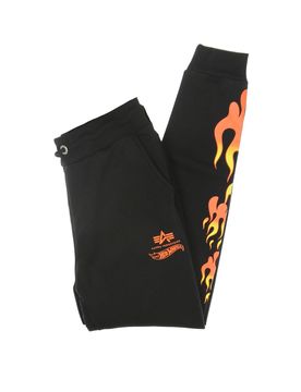 Pantalone Tuta Felpato Uomo Flame Jogger X Hot Wheels Black