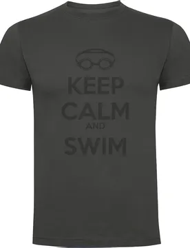 T-shirt à Manches Courtes Keep Calm And Swim