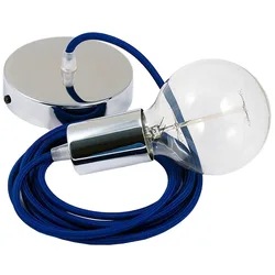 Cables Suspension Luminaire Rm12 50 Cm Blue / Chrome Plated One Size