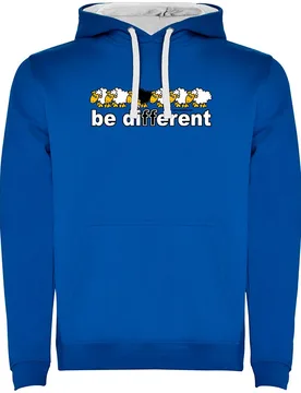 Sweat à Capuche Be Different Football Two-colour Royal Blue / White S - Kruskis - FashionsVida