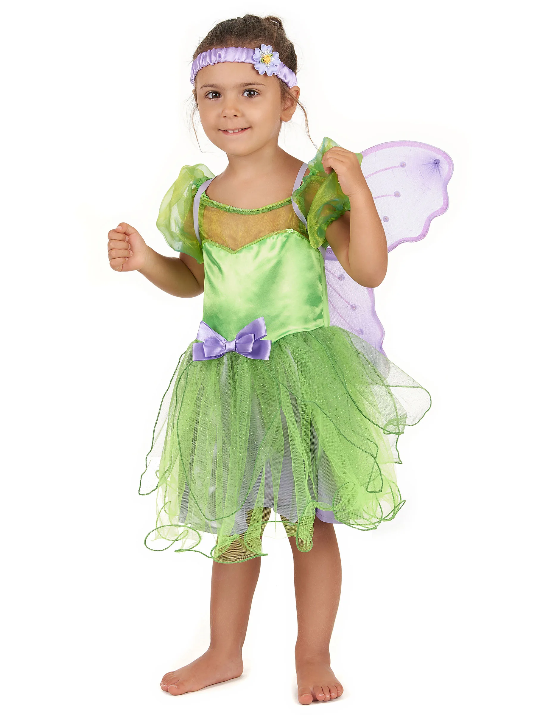 Süsse Fee Kinderkostüm Märchen-Elfe grün-flieder - KARNEVAL-MEGASTORE - FashionsVida