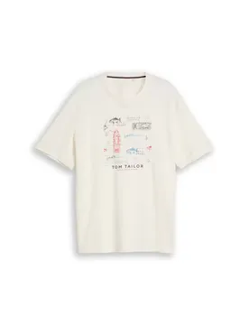 Plus structured print t-shirt male