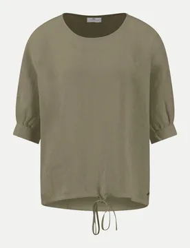 Bluse mit Leinen-Mix Grün 38 - Fynch-Hatton - FashionsVida