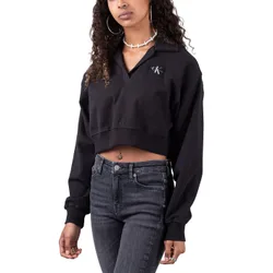Label Polo Collar Black L Damen