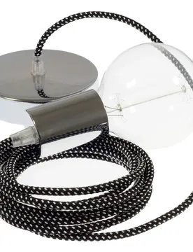 Cables Suspension Luminaire Rt41 Stars 3d 1 M Black / White / Chrome Plated One Size