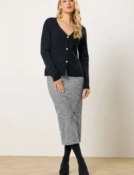 Women's Tall Boucle Pencil Midi Skirt in Grey Size: 16 - Grey - Size: 16 - Long tall sally - FashionsVida
